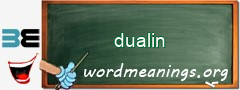 WordMeaning blackboard for dualin
